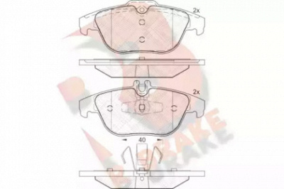 R BRAKE rb1900 -  Комплект тормозных колодок, дисковый тормоз